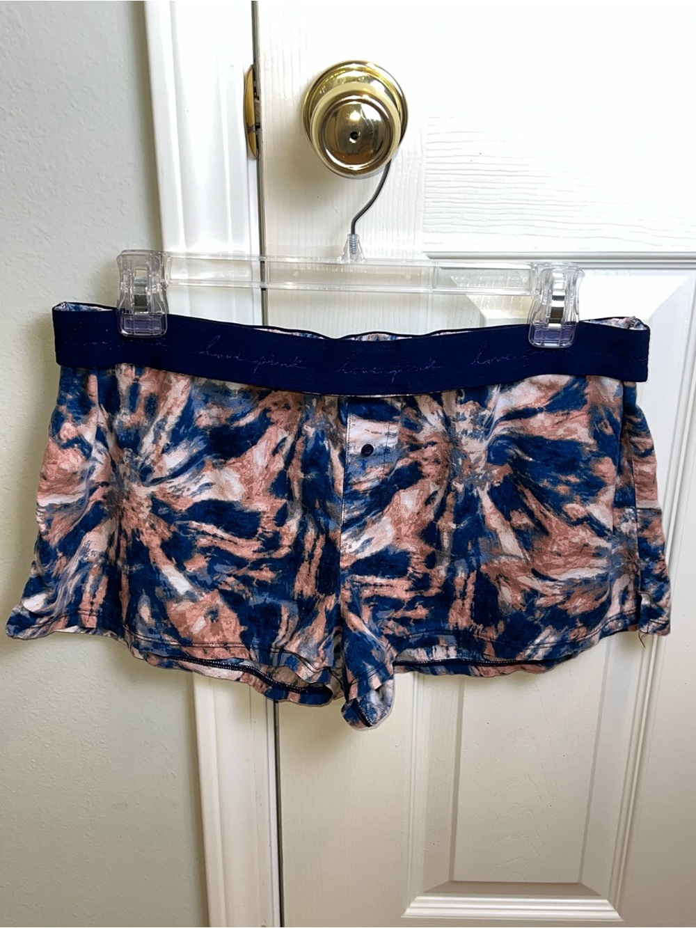 PINK Victoria’s Secret Tie Dye Fold Over Sleep Shorts